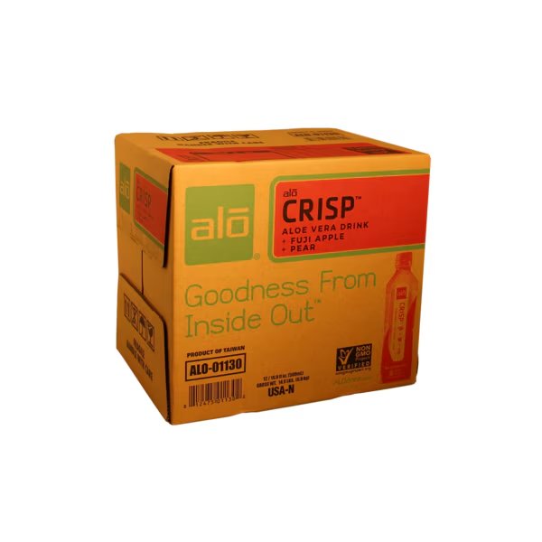 Crisp Aloe Apple Pear 16.9 oz., PK12, Alo Drink, Mfr#: ALO-01130